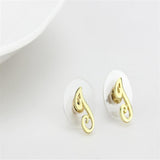 Flash Gold Brass Earrings with No Stone