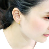 Flash Gold Brass Earrings with No Stone