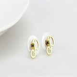 Flash Gold Brass Earrings with No Stone