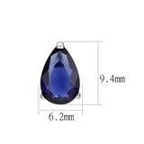 Rhodium 925 Sterling Silver Earrings with AAA Grade CZ  in Clear