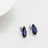 Rhodium 925 Sterling Silver Earrings with AAA Grade CZ  in Clear