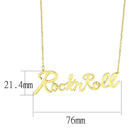 Flash Gold Brass Necklace with No Stone