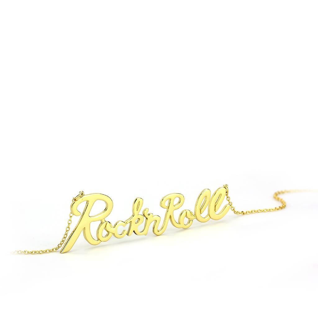 Flash Gold Brass Necklace with No Stone