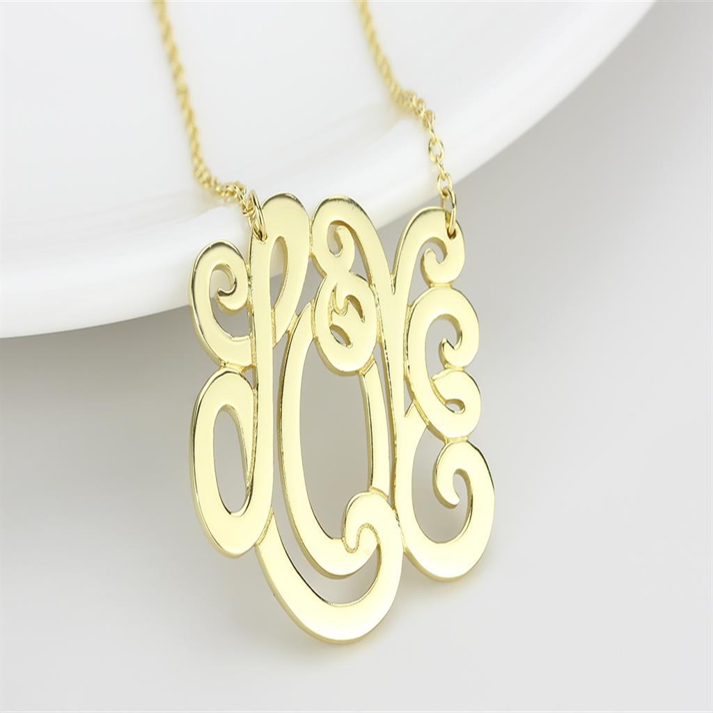 Rhodium Brass Necklace with No Stone