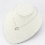 Rhodium Brass Chain Pendant with AAA Grade CZ  in Clear