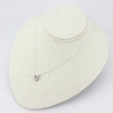 Silver+ e-coating Brass Chain Pendant with AAA Grade CZ  in Clear