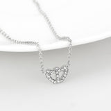 Rhodium Brass Necklace with Top Grade Crystal  in Clear