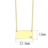 Flash Gold Brass Necklace with Top Grade Crystal  in Clear