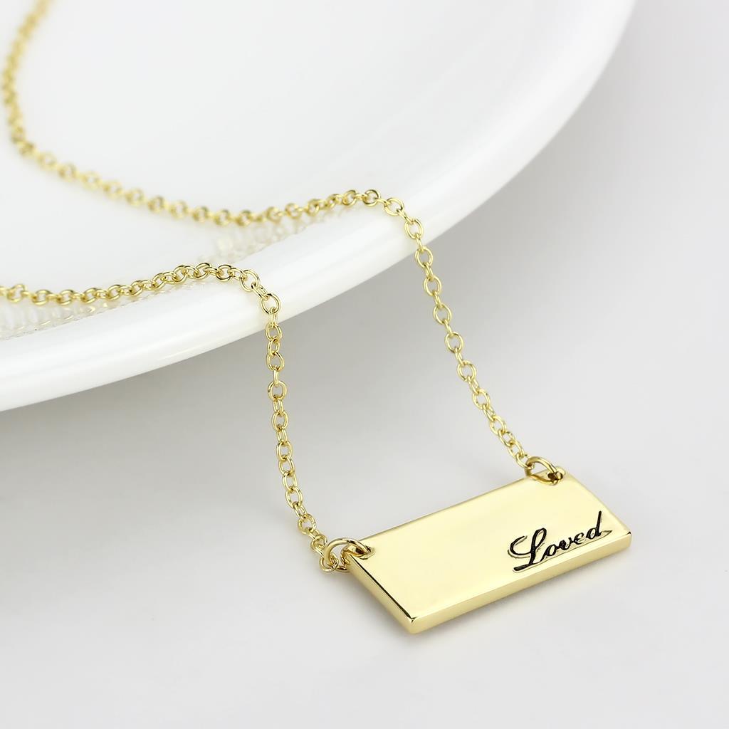 Flash Gold Brass Necklace with Top Grade Crystal  in Clear