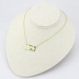 Flash Gold Brass Necklace with Top Grade Crystal  in Clear