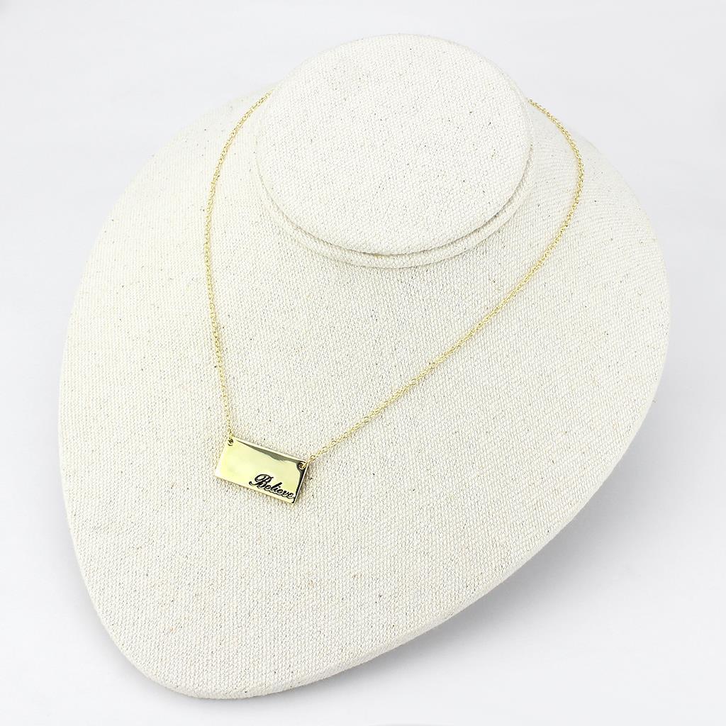 Flash Gold Brass Necklace with Top Grade Crystal  in Clear