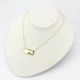Flash Gold Brass Necklace with Top Grade Crystal  in Clear