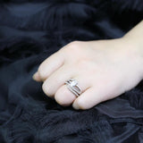 Rhodium Brass Ring with AAA Grade CZ  in Clear