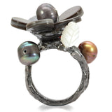 Antique Tone Brass Ring with Assorted in MultiColor