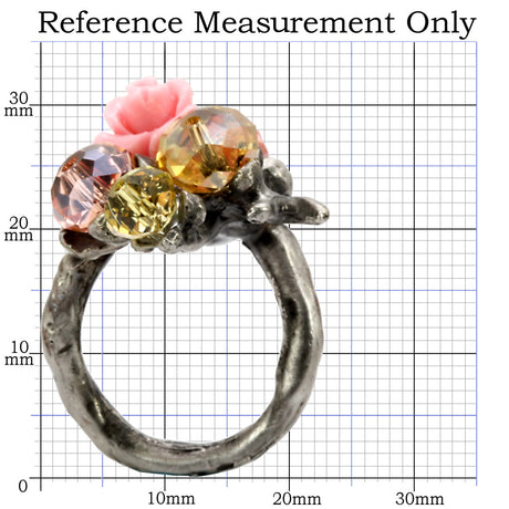 Antique Tone Brass Ring with Assorted in MultiColor