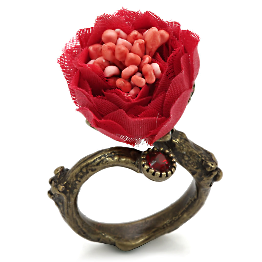 Antique Tone Brass Ring with Assorted in MultiColor
