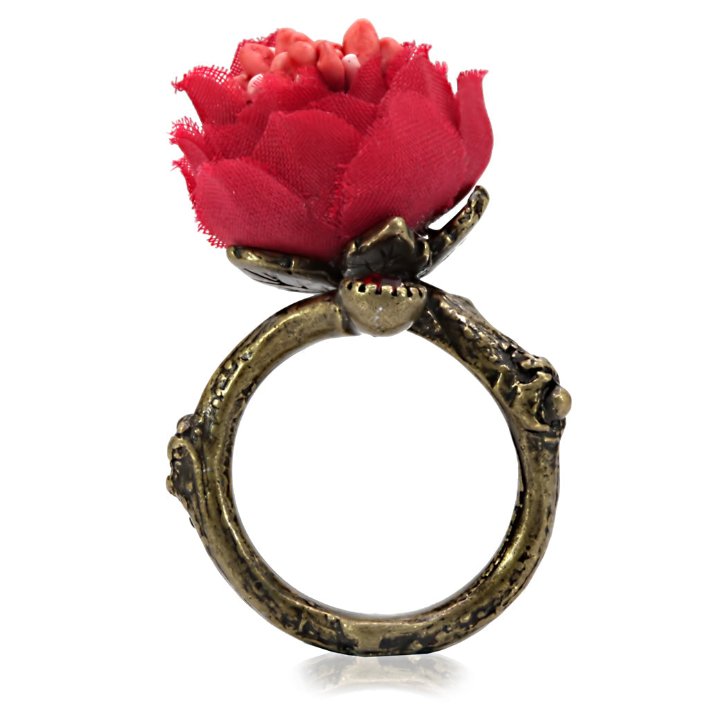 Antique Tone Brass Ring with Assorted in MultiColor
