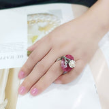 Antique Tone Brass Ring with Assorted in MultiColor