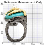 Antique Tone Brass Ring with Assorted in MultiColor