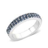 Rhodium Brass Ring with Top Grade Crystal in Montana