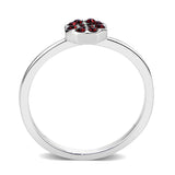 Rhodium Brass Ring with Top Grade Crystal in Red Series