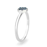 Rhodium Brass Ring with Top Grade Crystal in Montana