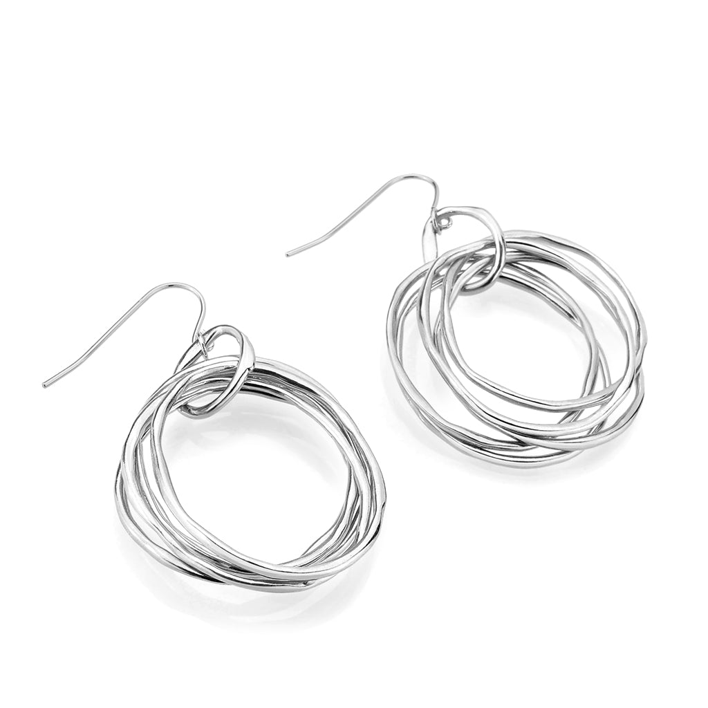 Rhodium Brass Earring with NoStone in No Stone
