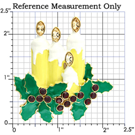 Gold White Metal Brooches with Top Grade Crystal  in Citrine Yellow