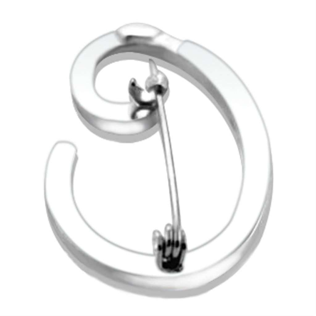 Rhodium Brass Brooches with Top Grade Crystal  in Clear