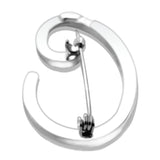 Rhodium Brass Brooches with Top Grade Crystal  in Clear