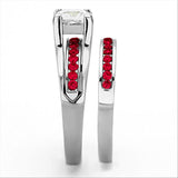 High polished (no plating) Stainless Steel Ring with AAA Grade CZ  in Multi Color