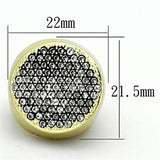 Matte Gold Brass Ring with Top Grade Crystal  in Clear