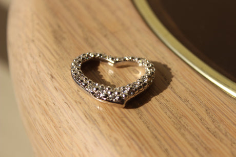 Rhodium 925 Sterling Silver Pendant with AAA Grade CZ  in Clear