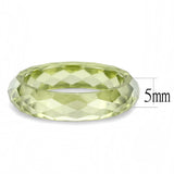 Stone Ring with AAA Grade CZ  in Olivine color