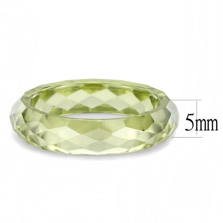 Stone Ring with AAA Grade CZ  in Olivine color