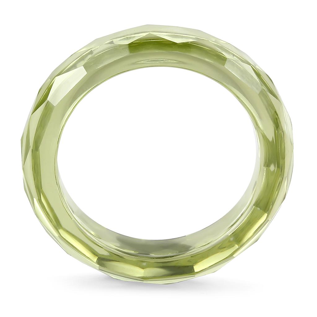 Stone Ring with AAA Grade CZ  in Olivine color