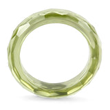 Stone Ring with AAA Grade CZ  in Olivine color