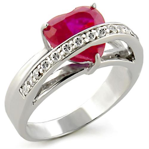 Sterling silver 925  Ring with AAA Grade CZ  in Ruby