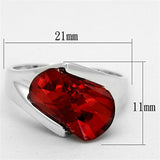 Silver 925 Sterling Silver Ring with AAA Grade CZ  in Garnet