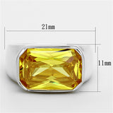 Silver 925 Sterling Silver Ring with AAA Grade CZ  in Topaz