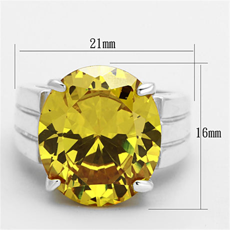 Silver 925 Sterling Silver Ring with AAA Grade CZ  in Topaz