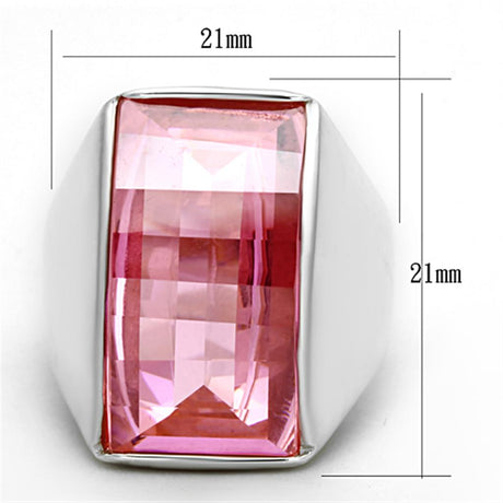 Silver 925 Sterling Silver Ring with AAA Grade CZ  in Rose