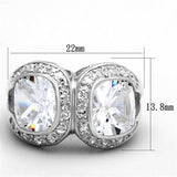 Silver 925 Sterling Silver Ring with AAA Grade CZ  in Clear