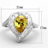 Silver 925 Sterling Silver Ring with AAA Grade CZ  in Topaz