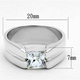 Silver 925 Sterling Silver Ring with AAA Grade CZ  in Clear