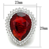 Rhodium 925 Sterling Silver Ring with Synthetic Synthetic Glass in Siam