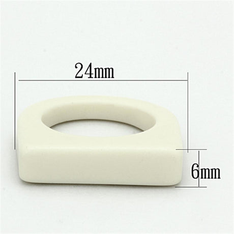 LO2964 N/A Resin Ring with Synthetic in White