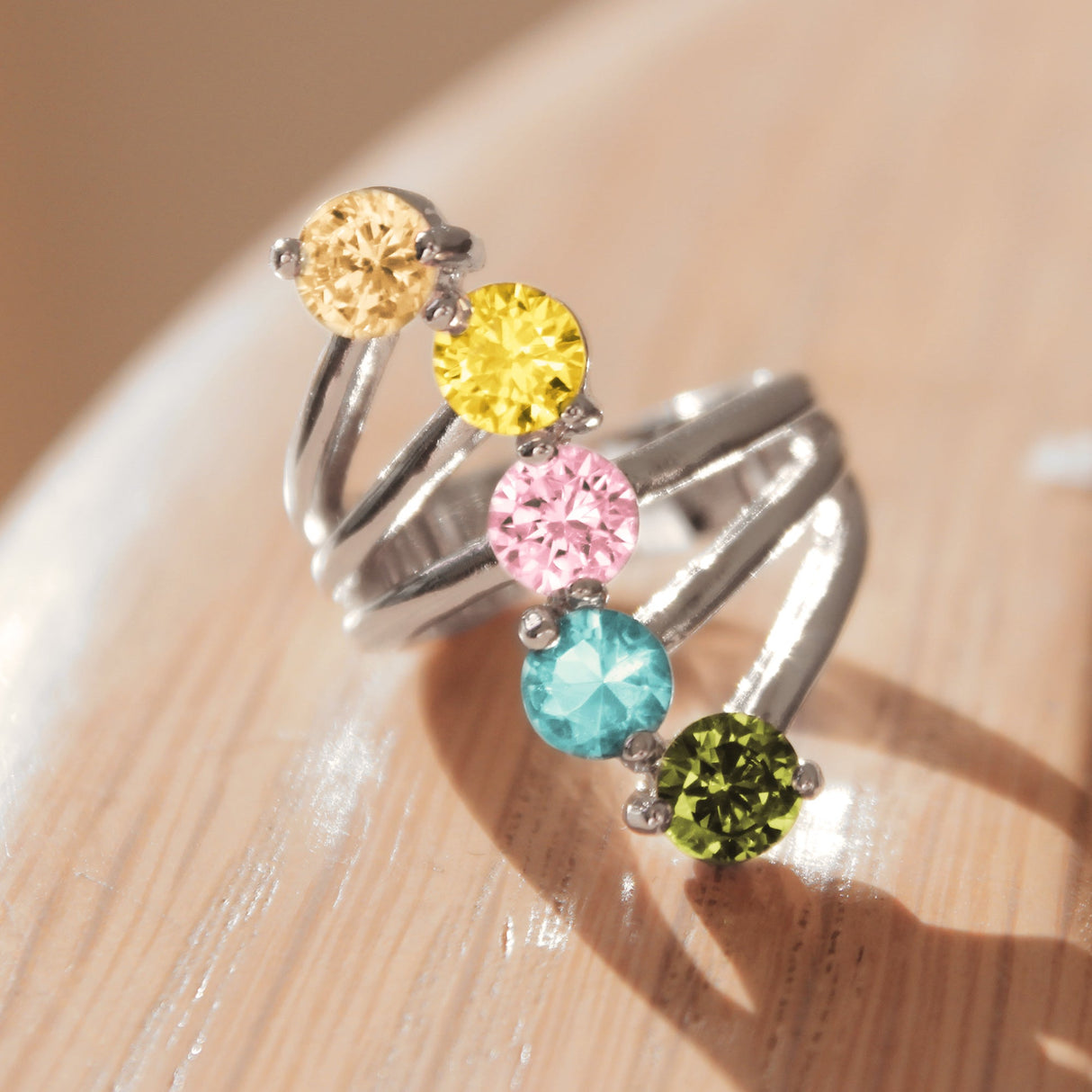 Stainless Steel, AAA CZ , Multi Color - TK2876