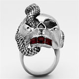 High polished (no plating) Stainless Steel Ring with Top Grade Crystal  in Multi Color