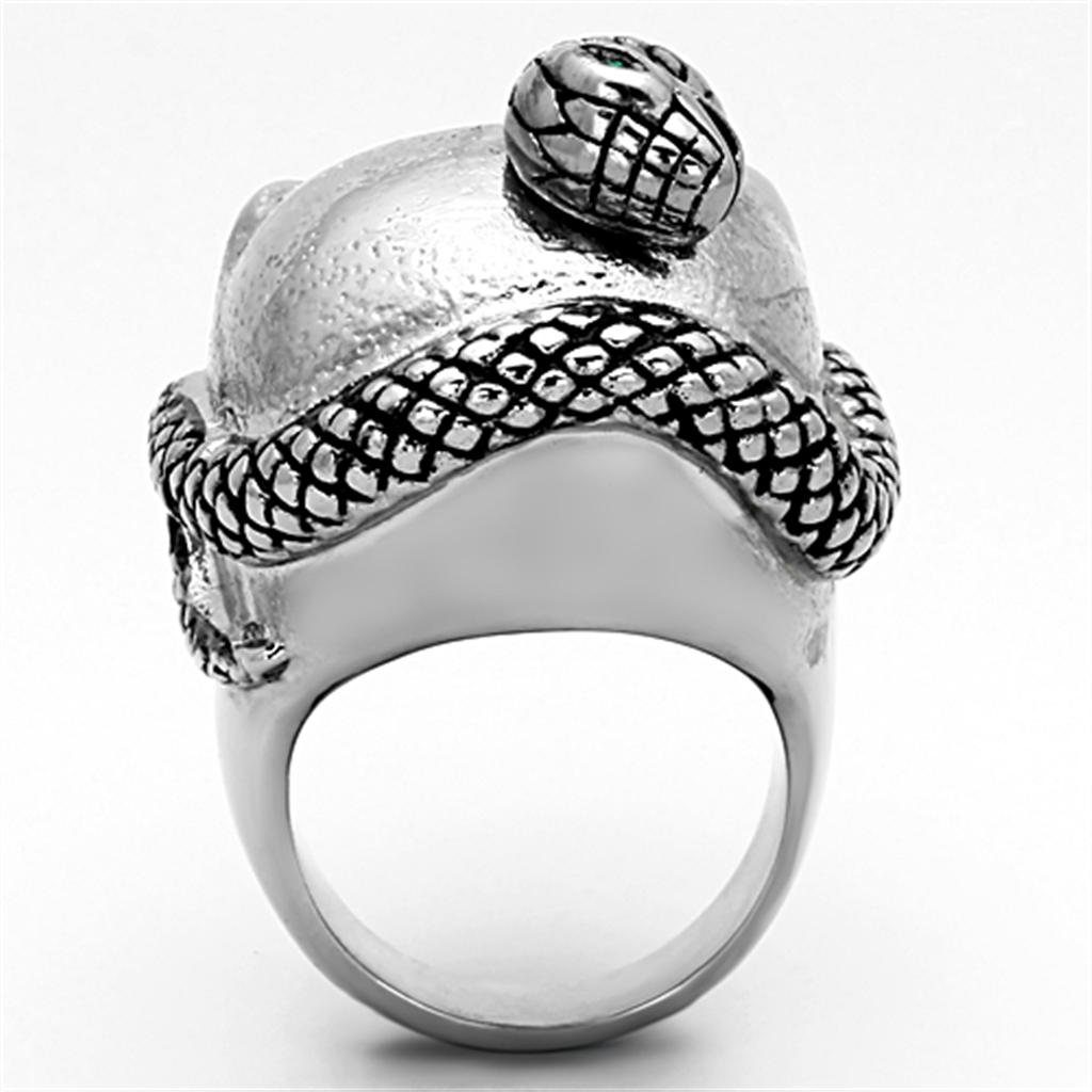 High polished (no plating) Stainless Steel Ring with Top Grade Crystal  in Multi Color